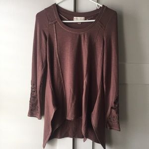 Knox rose cozy tunic sweater asym hem. Size XS